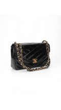 Chanel Single Flap Patent Shoulder Bag