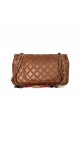 Chanel Classic Flap Bag med Charm Caramel Cognac