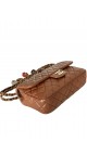 Chanel Classic Flap Bag med Charm Caramel Cognac