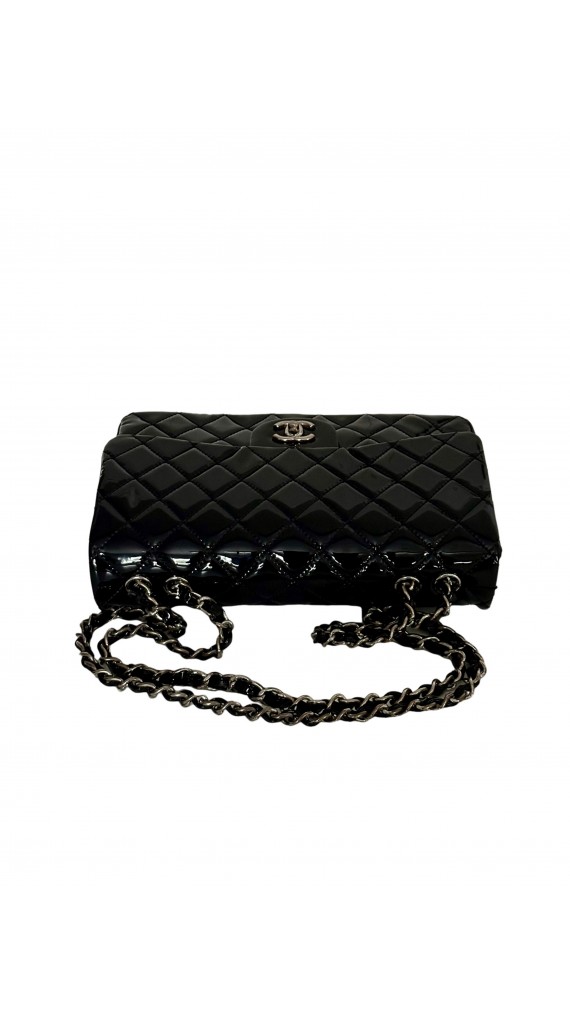 Chanel Classic Flap Bag Size Jumbo i Patent