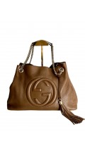 Gucci Soho Tote Bag Brown