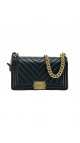 Chanel Boy Bag i Chevron Lammeskinn Shoulder Bag