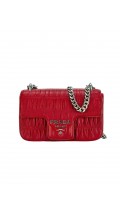 Prada Red Nappa Gaufre Shoulder Bag