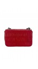 Prada Red Nappa Gaufre Shoulder Bag