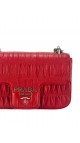 Prada Red Nappa Gaufre Shoulder Bag