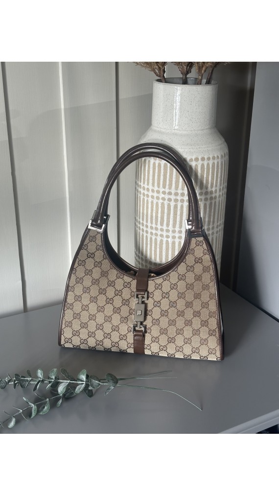 Elegant Gucci GG Stoff Veske i Klassisk Design