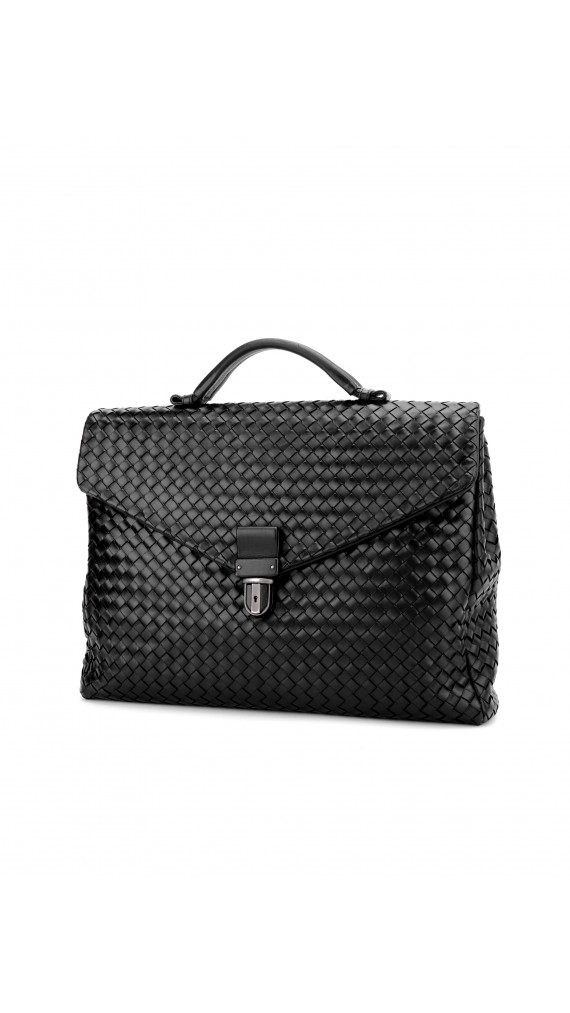 Bottega Veneta Intrecciato Leather Briefcase