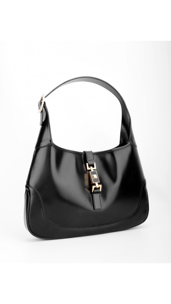 Vintage Gucci Horsebit Hobo-veske i Sort Skinn