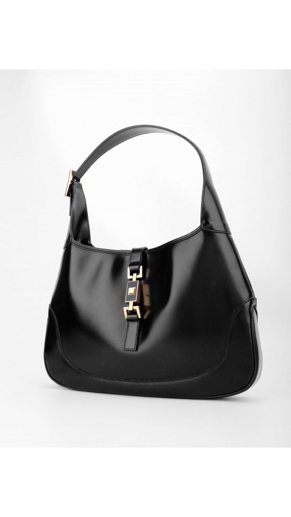 Vintage Gucci Horsebit Hobo-veske i Sort Skinn