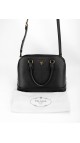 Prada Promenade Saffiano Lux Shoulder Bag i Sort