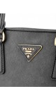 Prada Promenade Saffiano Lux Shoulder Bag i Sort