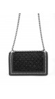 Chanel Boy Bag i Sort Glitrende Tweed Size Medium