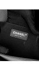 Chanel Boy Bag i Sort Glitrende Tweed Size Medium