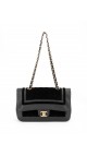 Chanel Metallic Velvet Lammeskinn Flap Bag