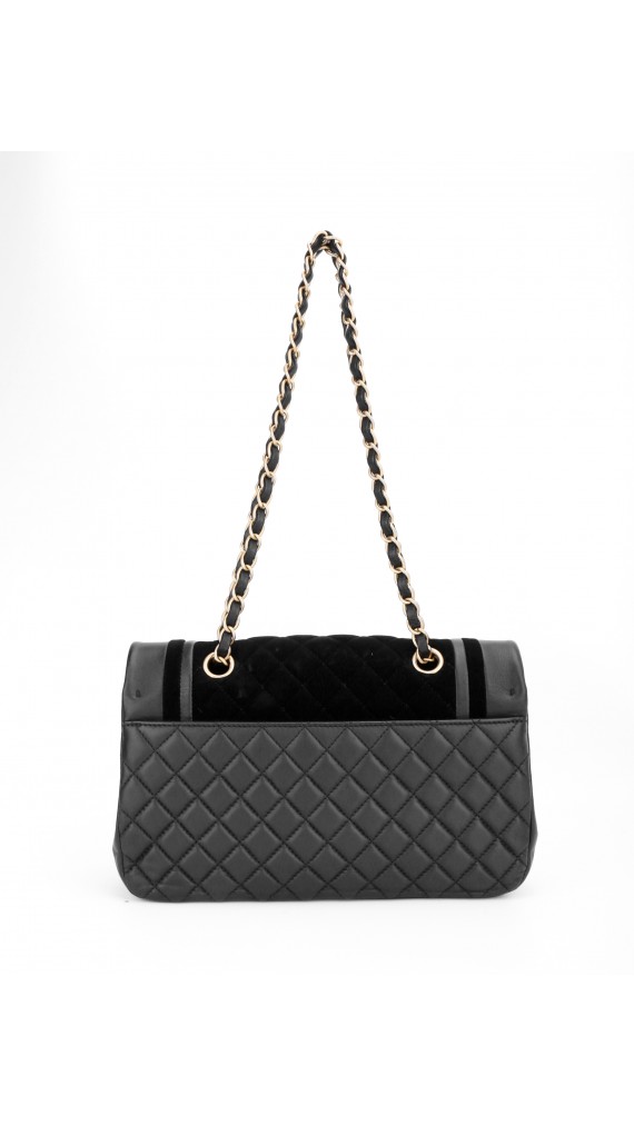 Chanel Metallic Velvet Lammeskinn Flap Bag