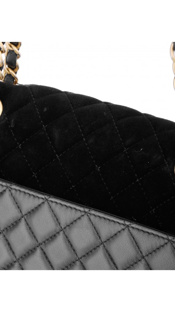 Chanel Metallic Velvet Lammeskinn Flap Bag