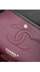 Chanel Classic Double Flap Bag i Size Medium Sort Lammeskinn