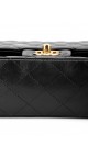 Chanel Classic Double Flap Bag i Size Medium Sort Lammeskinn