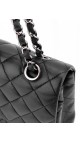 Chanel Classic Double Flap Bag i Sort Lammeskinn