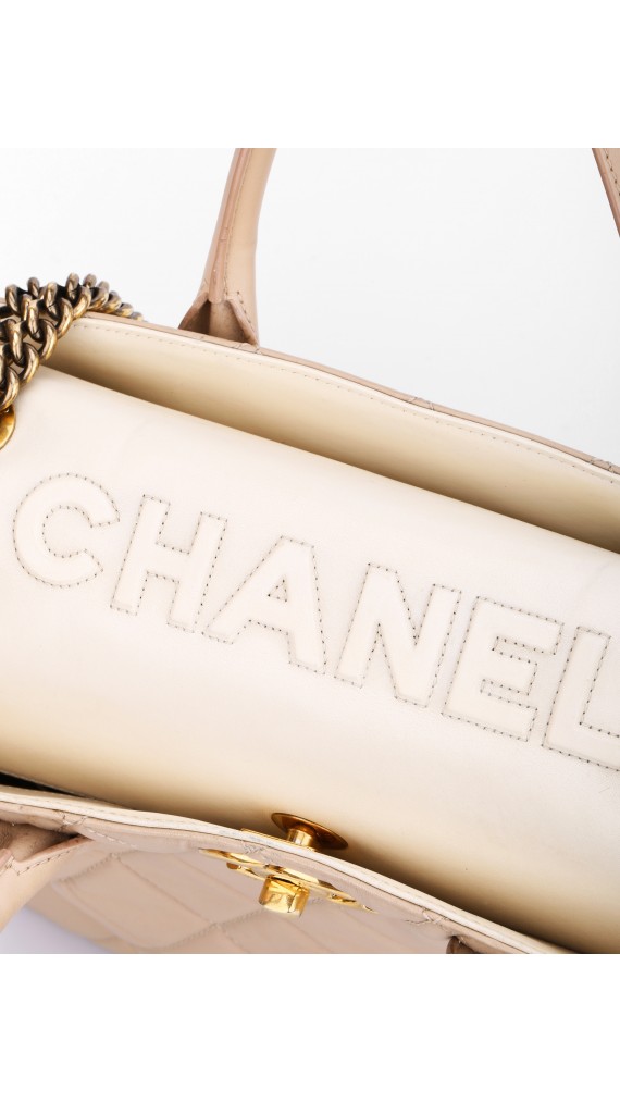 Chanel Portobello Tote Bag White & Beige