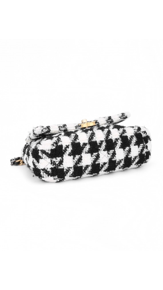 Chanel 19 Bag i Houndstooth Tweed Size Small