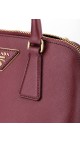 Prada Promenade Lux Mini Tote i Vinrødt Skinn