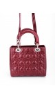 Lady Dior Patent Leather Bag in Red Size Medium