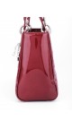 Lady Dior Patent Leather Bag in Red Size Medium