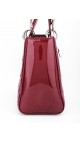 Lady Dior Patent Leather Bag in Red Size Medium