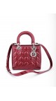 Lady Dior Patent Leather Bag in Red Size Medium