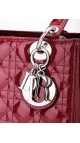 Lady Dior Patent Leather Bag in Red Size Medium