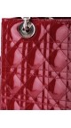 Lady Dior Patent Leather Bag in Red Size Medium