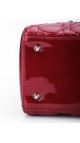 Lady Dior Patent Leather Bag in Red Size Medium