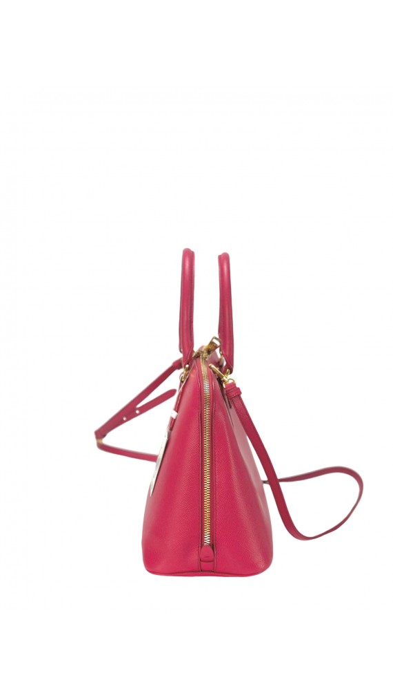 Prada Saffiano Lux Dome Bag i Rosa