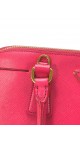 Prada Saffiano Lux Dome Bag i Rosa