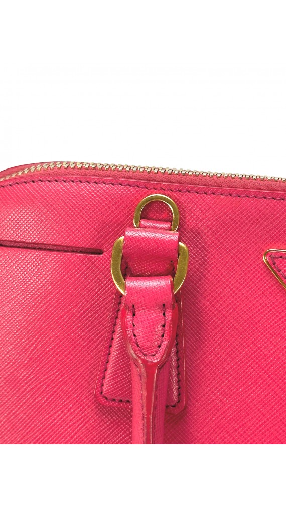 Prada Saffiano Lux Dome Bag i Rosa