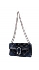 Gucci GG Dionysus Small Blue Velvet Shoulder Bag