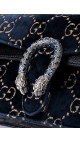 Gucci GG Dionysus Small Blue Velvet Shoulder Bag