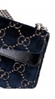 Gucci GG Dionysus Small Blue Velvet Shoulder Bag