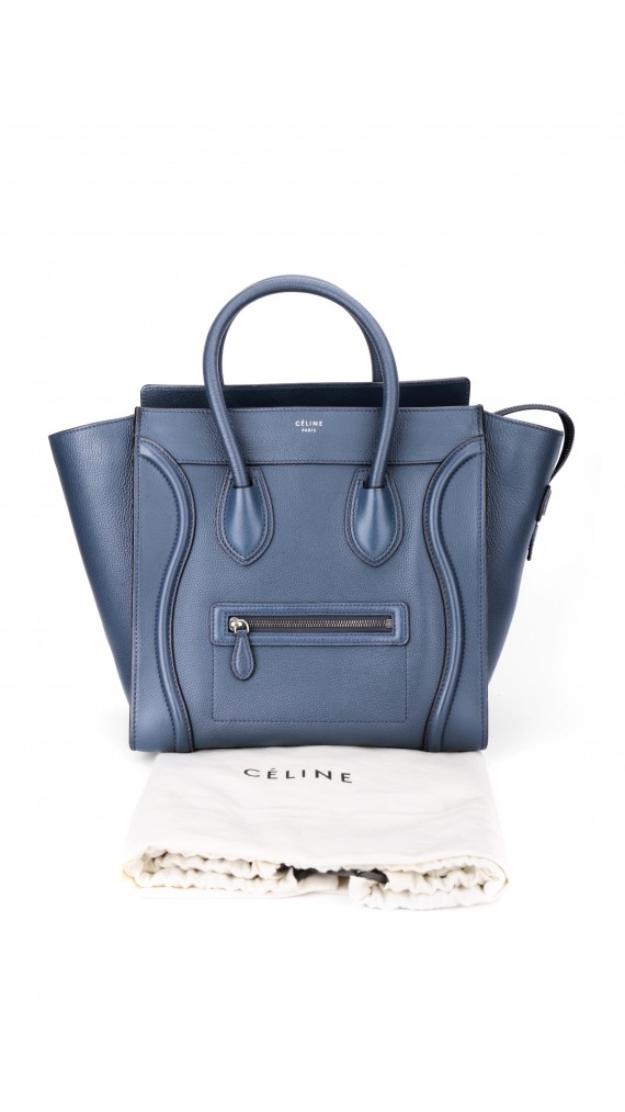 Celine Luggage Bag Size Mini Dusty Blue (Den største str)