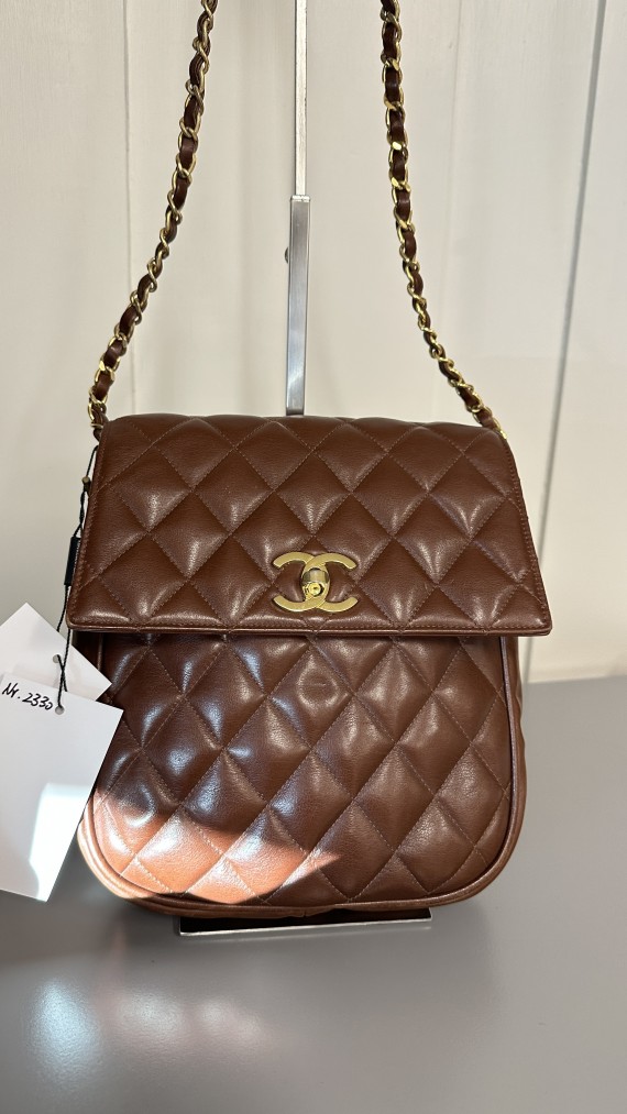 Chanel single Flap brown