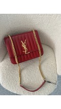 YSL Vicky Large quilted patent-leather Crossbody bag