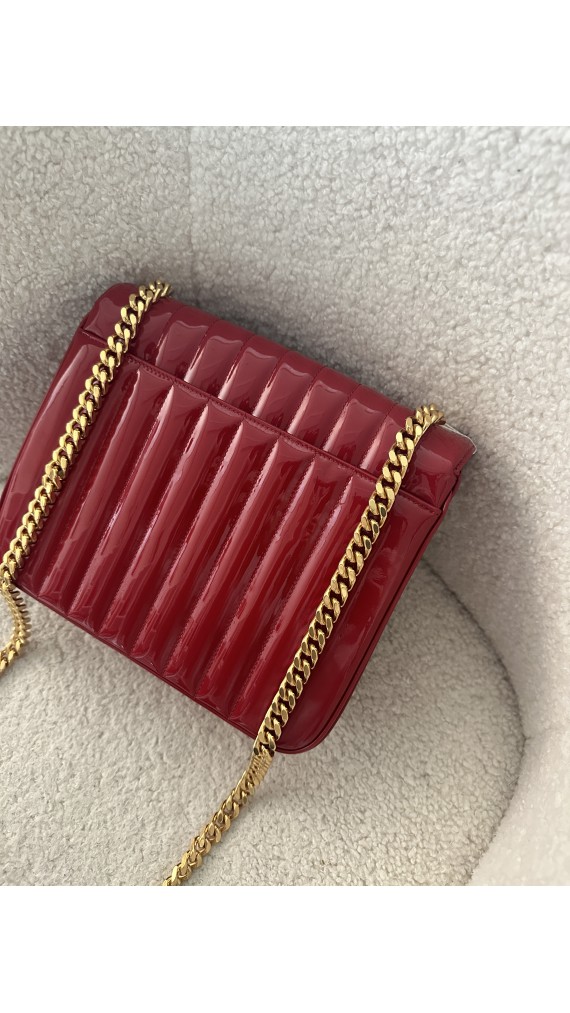 YSL Vicky Large quilted patent-leather Crossbody bag