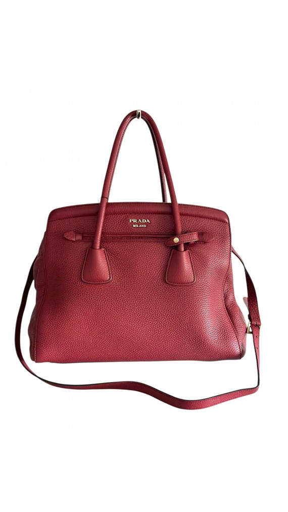 Prada Vintage Soft Leather Shoulder Bag