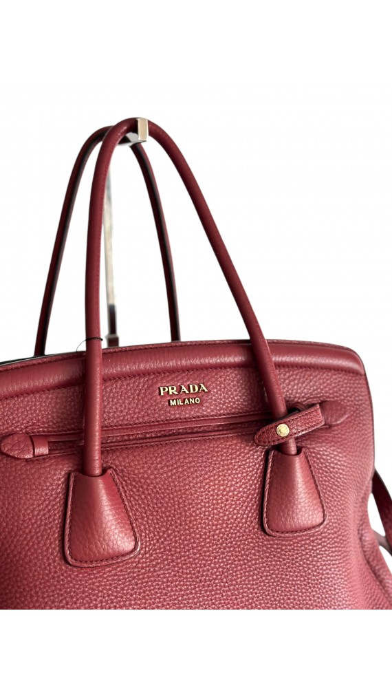 Prada Vintage Soft Leather Shoulder Bag