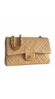 Chanel Classic Double Flap Bag Size Medium Beige