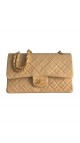 Chanel Classic Double Flap Bag Size Medium Beige