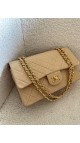 Chanel Classic Double Flap Bag Size Medium Beige