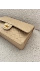 Chanel Classic Double Flap Bag Size Medium Beige