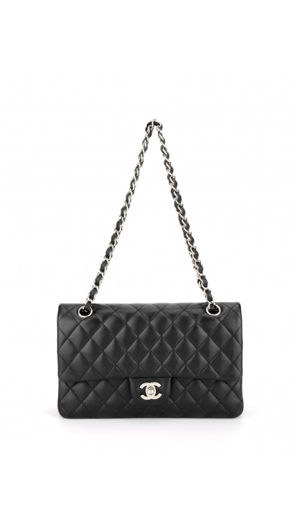 Chanel Classic Double Flap Bag Lammeskinn Size Medium